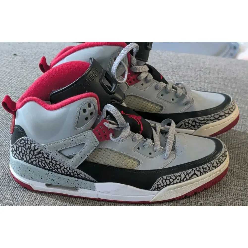 Air Jordan Spizike Wolf Grey Mens Size 11 Black Gym Red Retro Shoes 315371-003